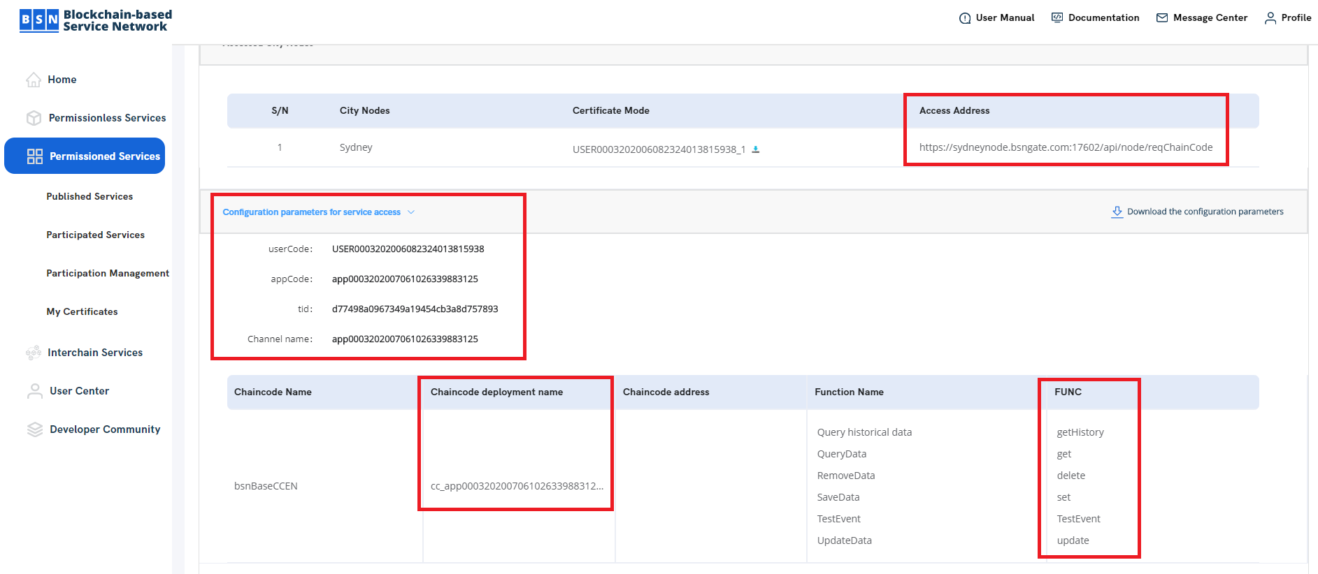 5 4 4 6 Public Key Upload Mode Invoking Smart Contract API BSN